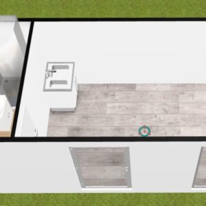 Bewohnbares Containermodul mit 17 m²